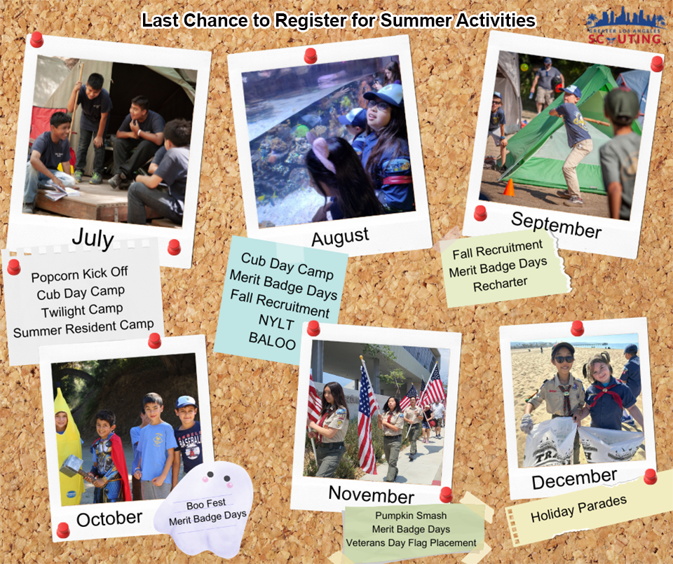 Last Chance to Register for Summer Activities
