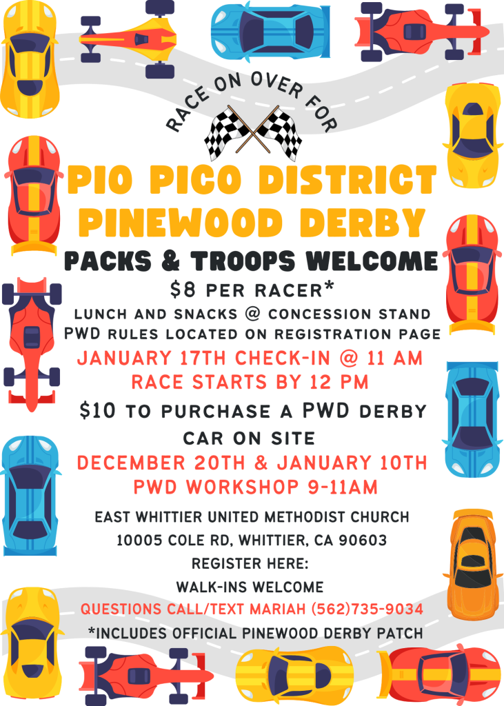 Pio Pico Pinewood Derby